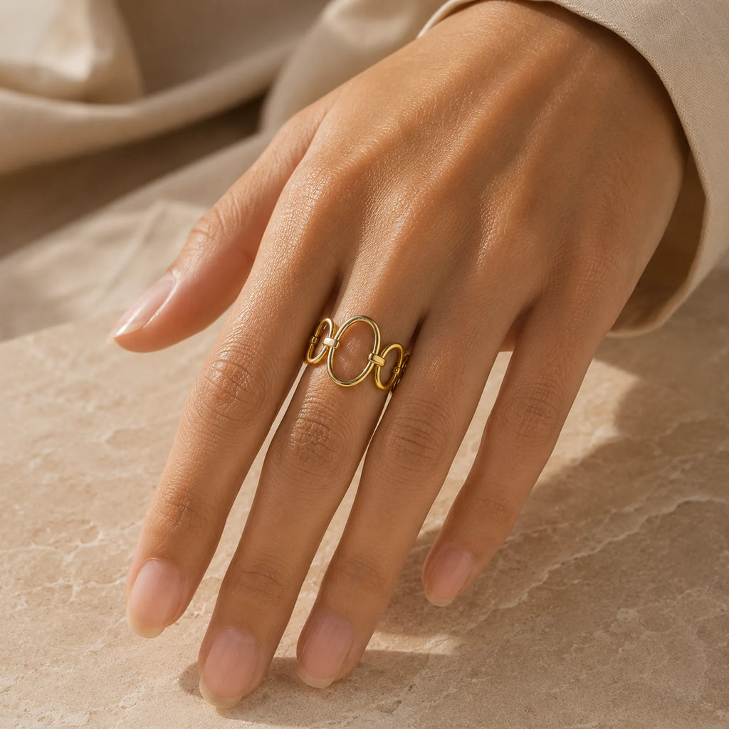 Celeste Oval Open Ring