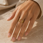 Celeste Oval Open Ring