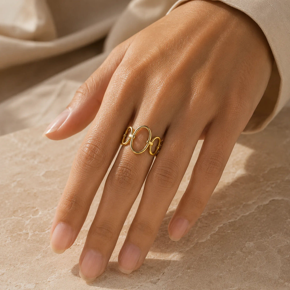Celeste Oval Open Ring