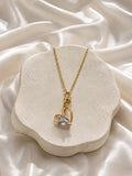 Crystal Heart Drop Necklace