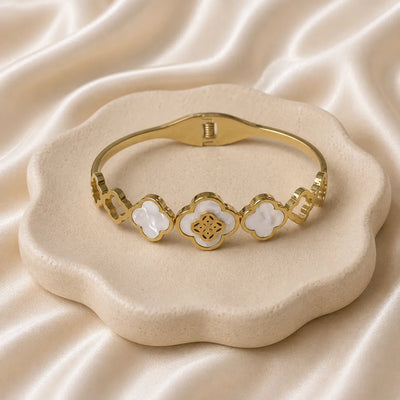 Ivory Clover Luxe Bangle