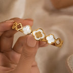 Ivory Clover Luxe Bangle