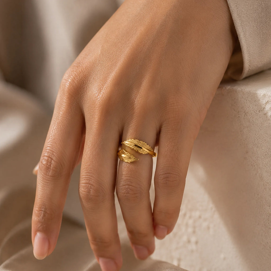 Leaf Wrap Adjustable Ring