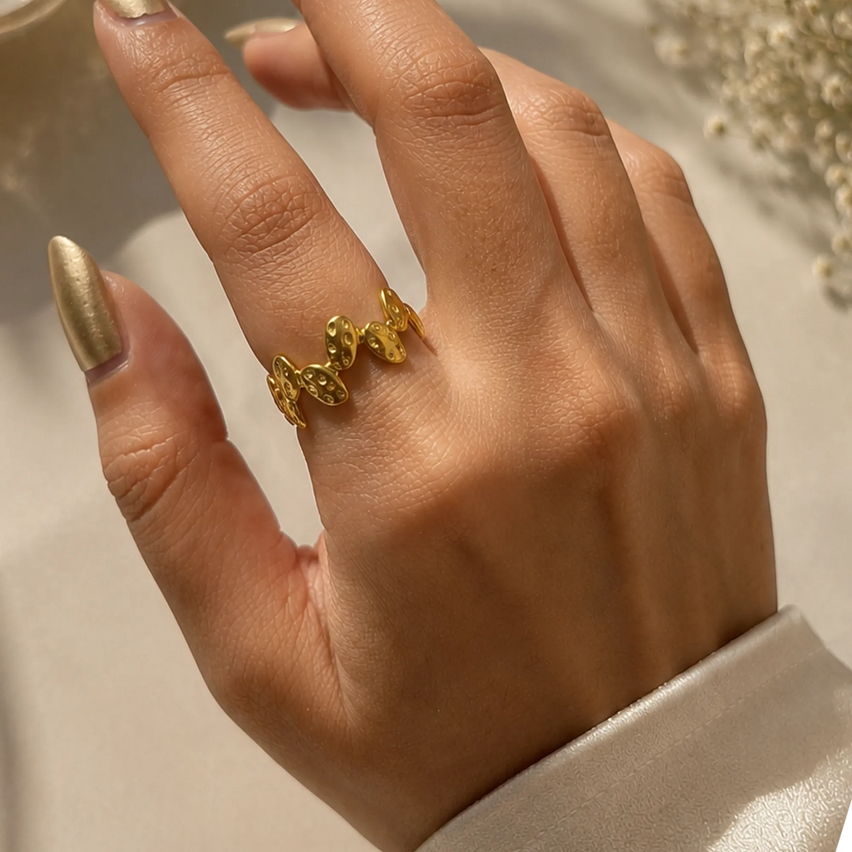 Molten Pebble Statement Ring