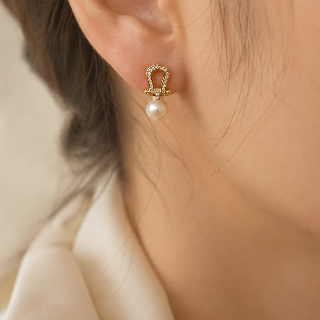 Pearl Knot Drop Earring