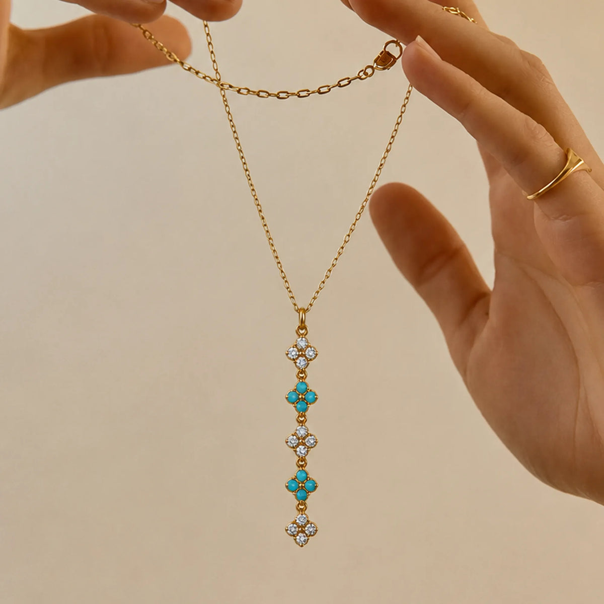 Azure Clover Luxe Necklace