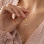Crystal Heart Drop Necklace